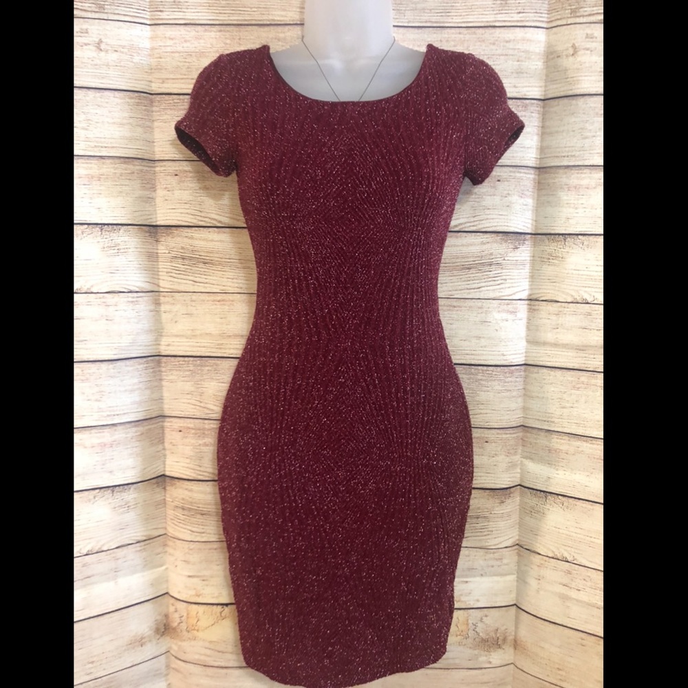 BODYCON deep v-back dress